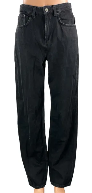 Ksubi Women's Black High Waisted Baggy Casual Wide Leg Denim Jeans Size 29 thumbnail 1