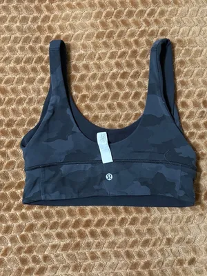Lululemon Align Reversible Sports Bra A/B Cup Black Heritage Camo Yoga Nulu 8 M thumbnail 6