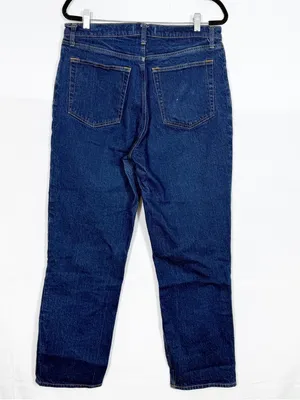 Abercrombie & Fitch Ultra High Rise 90s Straight Jean Dark Wash Blue thumbnail 5