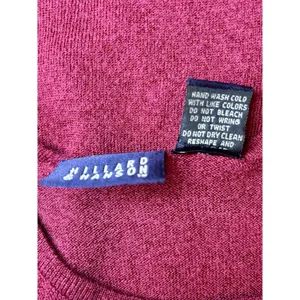 Hillard & Hanson Sleeveless Knit Sweater Top Medium Red Rayon Blend Y2K thumbnail 5