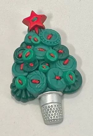 Hallmark Christmas with brooch with thimble and buttons thumbnail 1