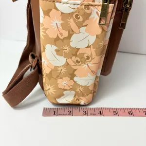 Disney Stitch Floral Backpack Brown,Tan, Fall Halloween New‎ thumbnail 9