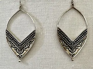 Siplada Sterling silver etched earrings thumbnail 1