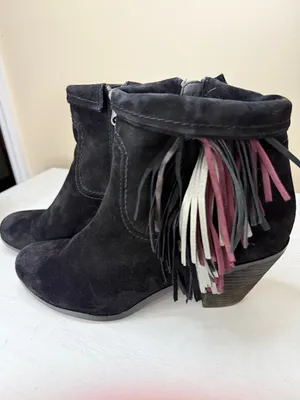 Sam Edelman Women's Louie Boot Roll Down Fringe sz 11 thumbnail 2