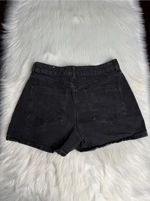 Zara Black Denim Asymmetrical Crossover Skort thumbnail 6