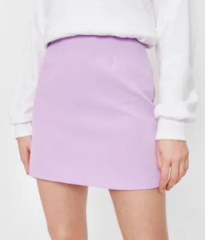 Nasty Gal high wasted lilac mini skirt thumbnail 1