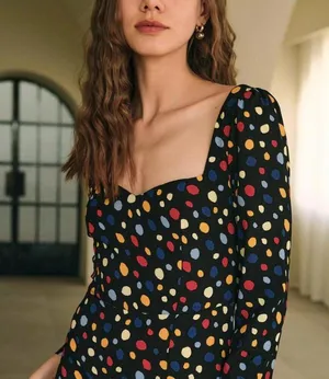 RIHOAS The Sweetheart Neck Polka Dot Maxi Dress L 04 thumbnail 5