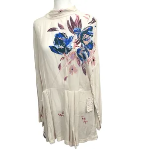 NWT Free People Floral Mini Coastal Cowgirl Dress Small Boho-Chic Coquette Gauzy thumbnail 4