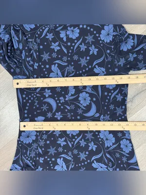 Loft Floral Snowflake Mock Neck Long Sleeve Maxi Dress Blue XS Winter Chic Boho thumbnail 12