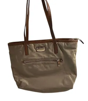 Michael Kors Kempton Nylon Large‎ Pocket Tote Bag Neutral Women's Casual FLAWED thumbnail 1