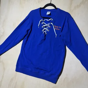 Victoria's Secret PINK Florida Gators Sweatshirt Women's Small Lace Up Blue thumbnail 2