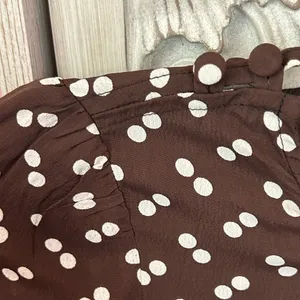 Flynn Skye Brown Polka Dot Lydia Mini Dress Long Sleeve Boho Parisian chic NWT S thumbnail 5