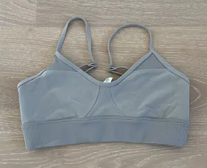 Alo Yoga Alosoft Head Start Bra Top Size M Tan thumbnail 1