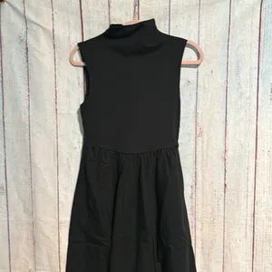 NWT J. Crew Fitted knit mockneck dress with poplin skirt thumbnail 7