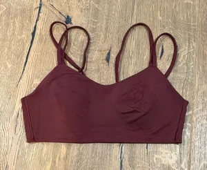 lululemon athletica cloud bra Double-Strap Wireless Bralette - Burgundy 10 thumbnail 1