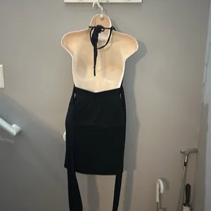 Love Rocks Black Halter Bedazzeled Tank Top Sexy Party Womens y2k 90s McBling thumbnail 7
