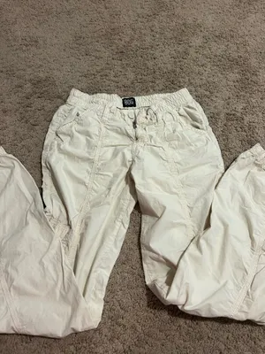 Urban Outfitters BDG Y2K Low-Rise Cargo‎ Pant Cream thumbnail 2
