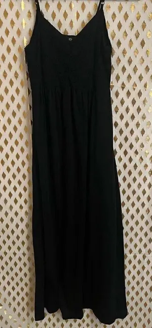 Sexy goth maxi dress lace strappy Angie size S thumbnail 1