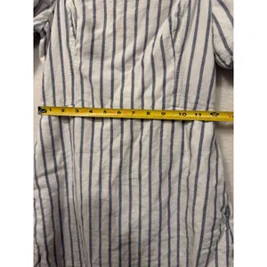 Abercrombie &‎ Fitch Linen Blend Stripe Puff Sleeve Mini Dress Womens Small Blue thumbnail 5