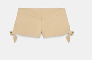 ZARA Tan Khaki Shorts thumbnail 1