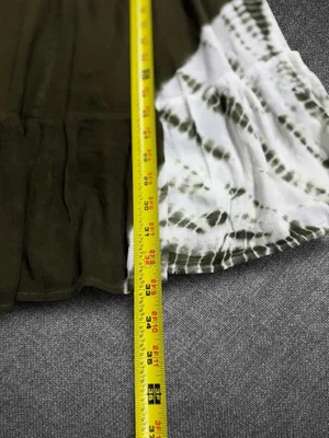 True Destiny Olive Tie-Dye Cold Shoulder Mini Dress Size Large thumbnail 7