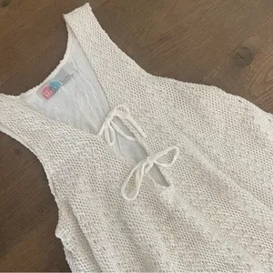 free people fp beach crochet tie hi lo dress v-neck thumbnail 3