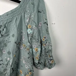 Maurices XL Blouse Womens Boho Green Floral Stretch‎ Neckline Off Shoulder thumbnail 15
