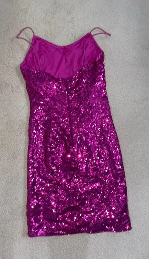 Lulus Bring It Magenta Sequin Bodycon Mini Dress thumbnail 3