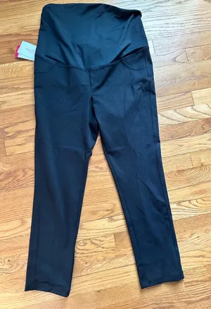 High-Waist Black Maternity Jeggings thumbnail 1