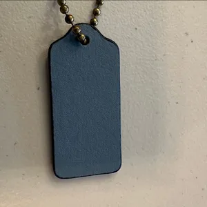 Coach Blue Leather Hangtag thumbnail 3