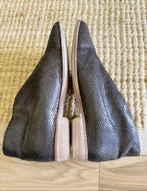Free People Royale Dark Brown Snakeskin Leather Pointed Toe Flats Size 38 thumbnail 10