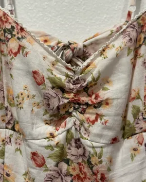American Eagle Catie Corset Smocked Floral Midi Dress L NWOT thumbnail 4