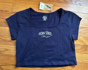 Rivalry Threads Penn State Navy Crop Top thumbnail 1