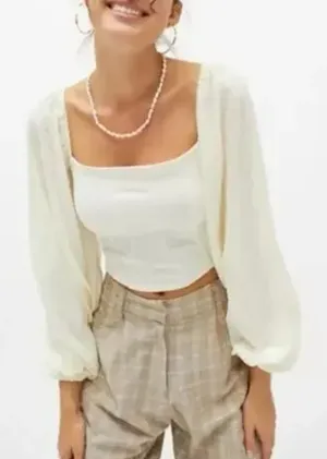Urban Outfitters Long Sleeve Puff Top thumbnail 1