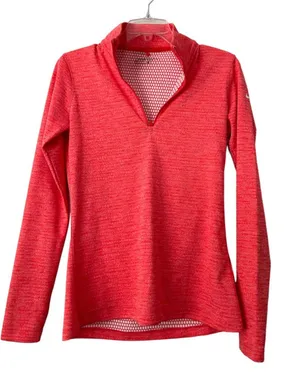 Nike Dri-FIT women’s Half-Zip coral Golf Top- Medium thumbnail 1