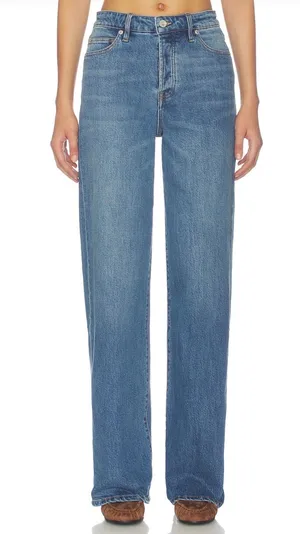 Good American Vintage Wide-Leg Jeans in Westgate Blue thumbnail 1