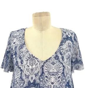 Show Me Your‎ Mumu Kylie Babydoll Mini Dress Teacup Blue White Size Small thumbnail 4