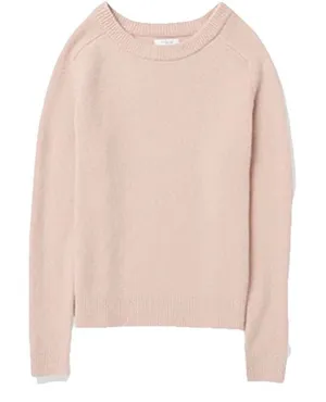 Daily‎ Ritual Cotton Crew Neck Sweater Cozy Boucle Women’s XL Pale Pink Knit thumbnail 1