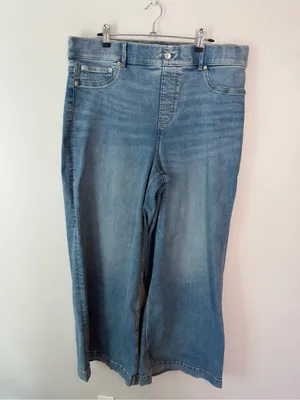 SPANX EveryWear Pull-On Wide Leg Jeans 1X Regular Antique Indigo thumbnail 2