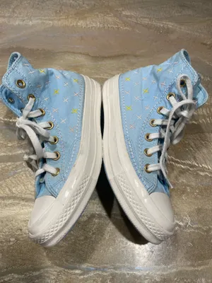 Converse All Star Chuck Taylor High Top Light Blue Sneakers Women’s 6.5 thumbnail 3