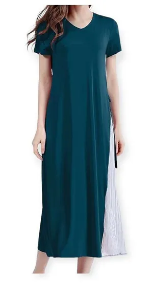 New Womens Deenrsee Holiday Chiffon Side Dress - Sz M thumbnail 1