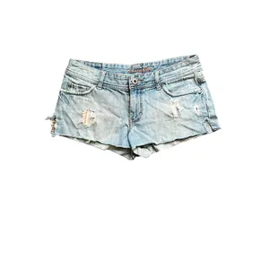 American Eagle Outfitters Y2K Light Blue Distressed Denim Cutoff Shorts thumbnail 6