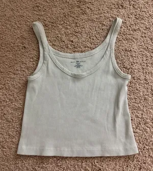 Brandy Melville Ribbed Tank Top Light Green thumbnail 1