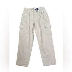Old Navy High Rise Taylor Cargo Straight Trouser Pants Work Office Casual thumbnail 2