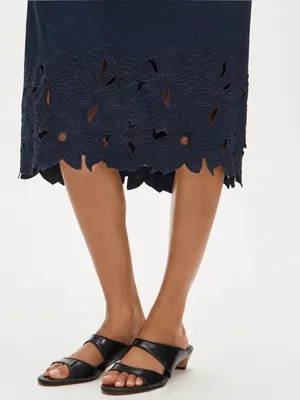 J.Crew Embroidered shirt-dress in cotton poplin thumbnail 2