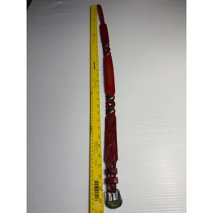 Silver Creek Collection Western Tooled Leather Belt Red Brown‎ Buckle 30 thumbnail 2
