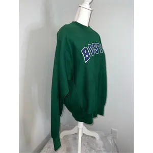 Women’s Crewneck “Boston” Pullover Sweatershirt Green XL thumbnail 3