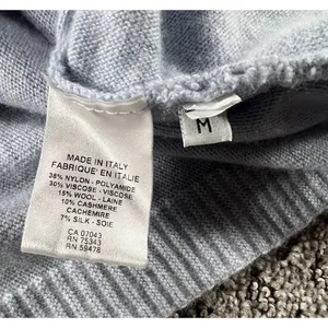 Bianco &‎ Blu Sweater Womens M Blue Cashmere Silk Wool Blend Boat Neck Italy thumbnail 5
