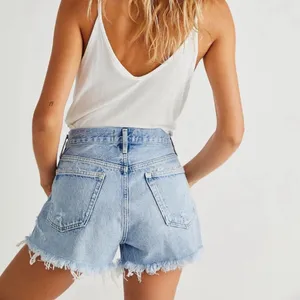 AGOLDE Parker High Waisted Denim Distressed Shorts thumbnail 2