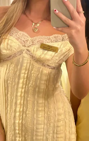 Off The Shoulder Yellow Mini Dress thumbnail 5